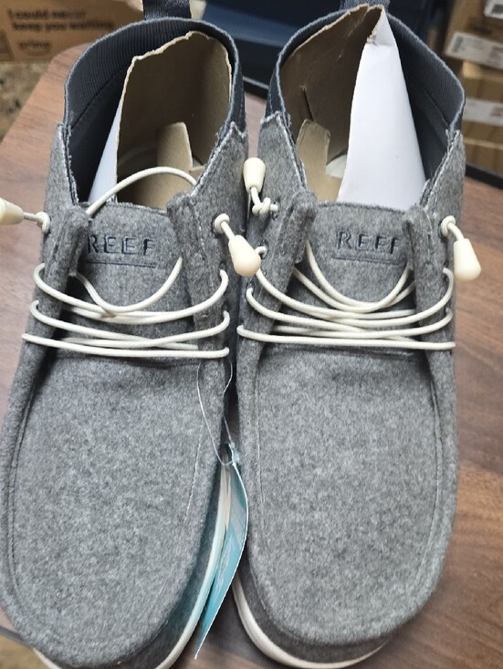 Reef Men’s Gray Felt Slip-On Loafers with Toggle Laces main image 4